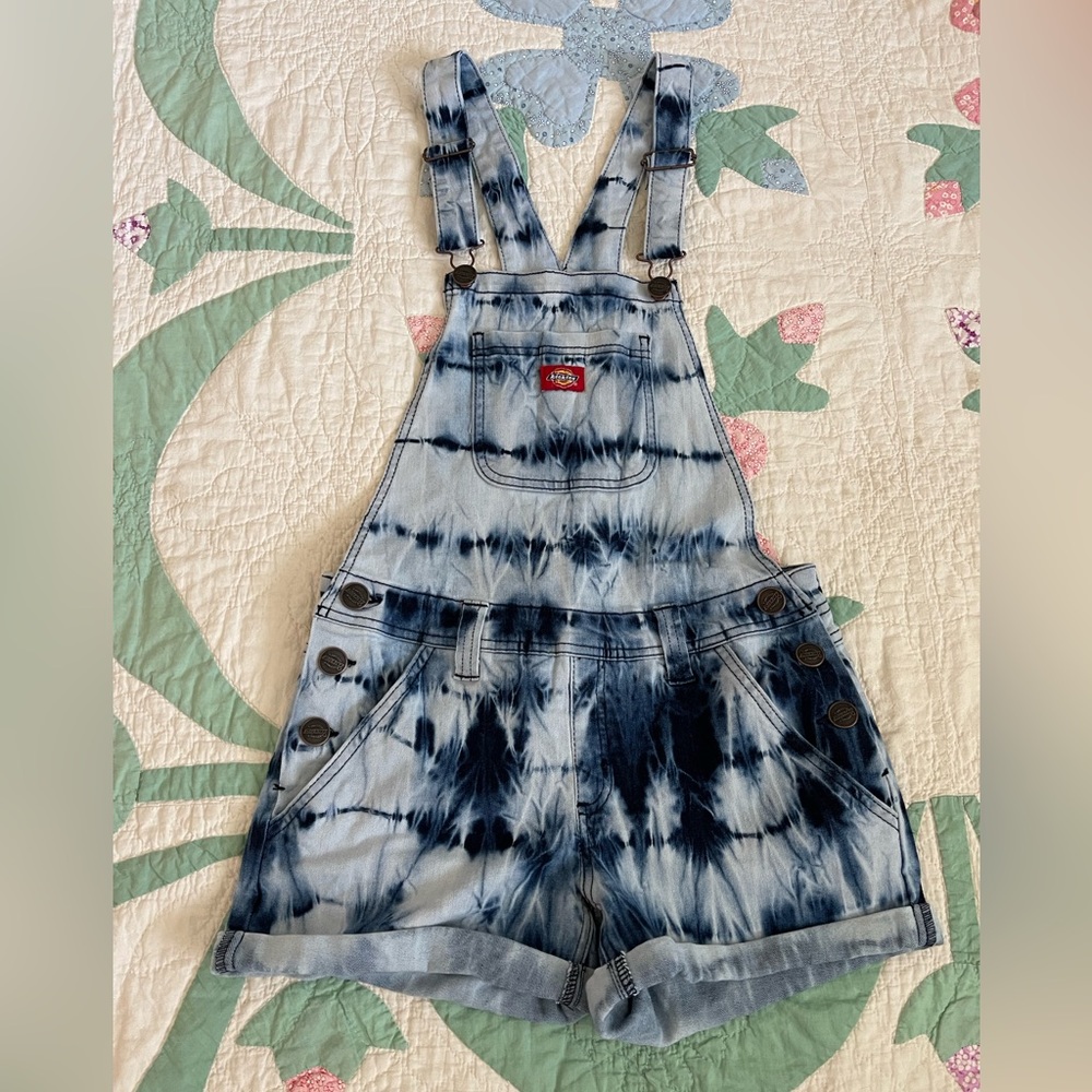 Dickies Overalls, Shortalls, Tie Dye Denim womens juniors